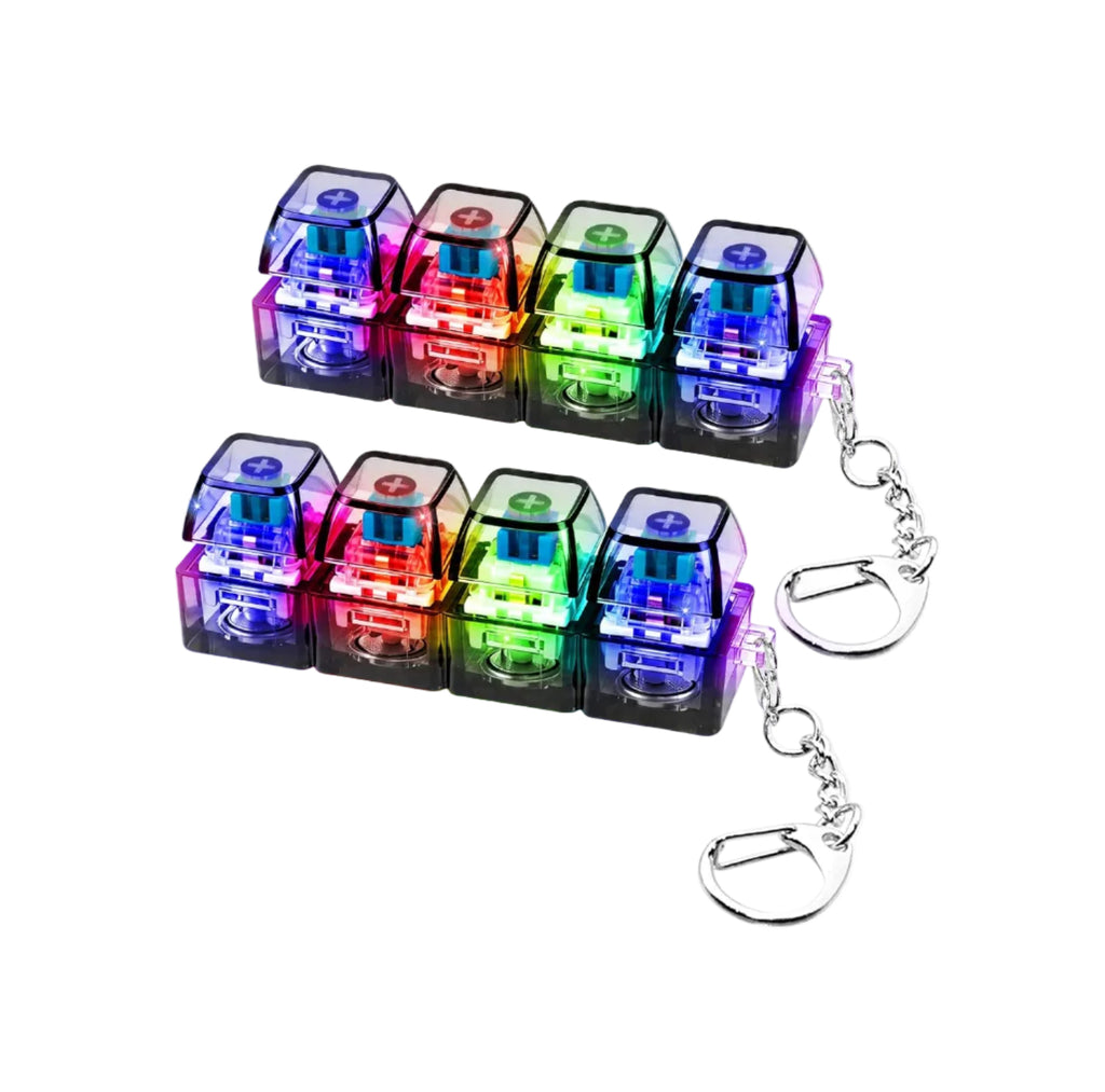 Keyboard Fidget with LED Light Keychain