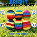 6PCS Hand-Made Knitted Footbag