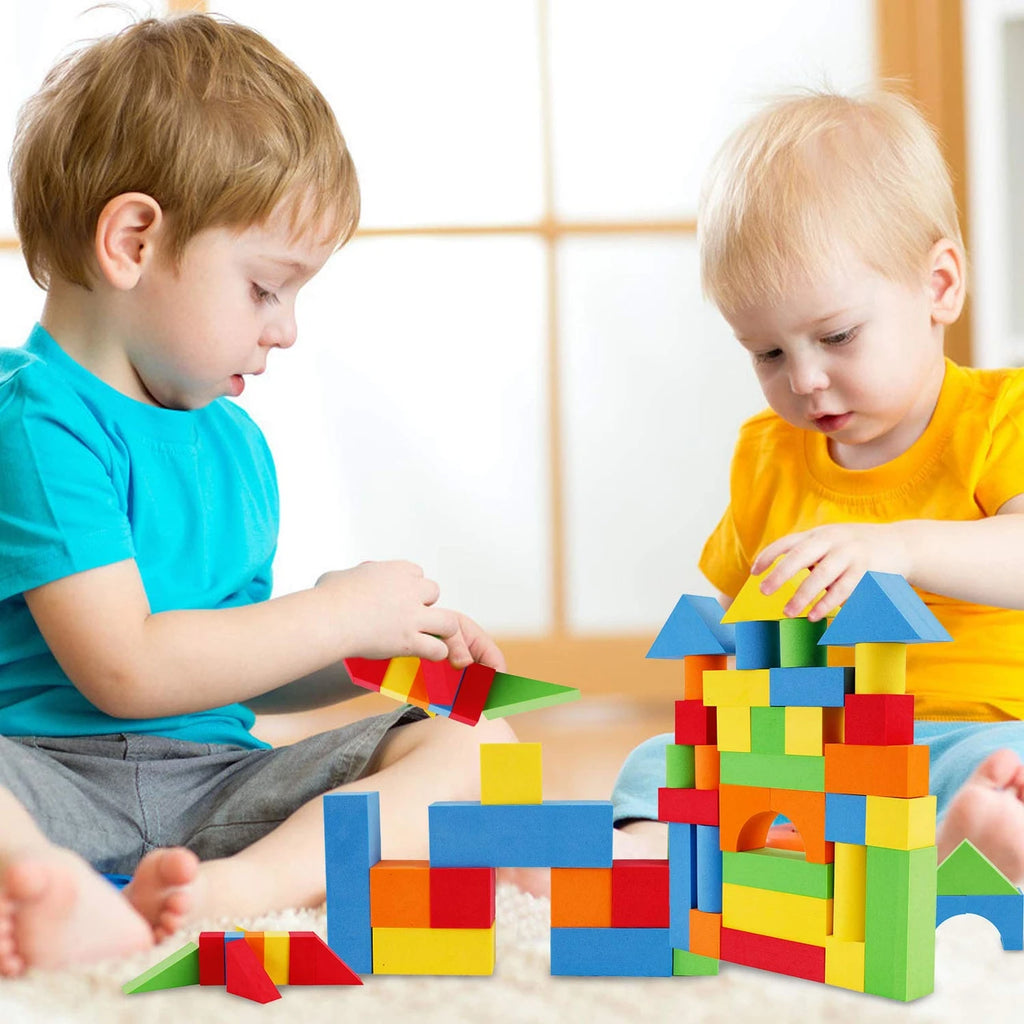Educational EVA Foam Building Blocks | Ideal Construction Toys for for Girls, Boys, Toddlers
