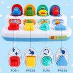 Pop Up Toy Vehicle Style Educational Toy with Push Buttons, Suitable for Children from 18 Months