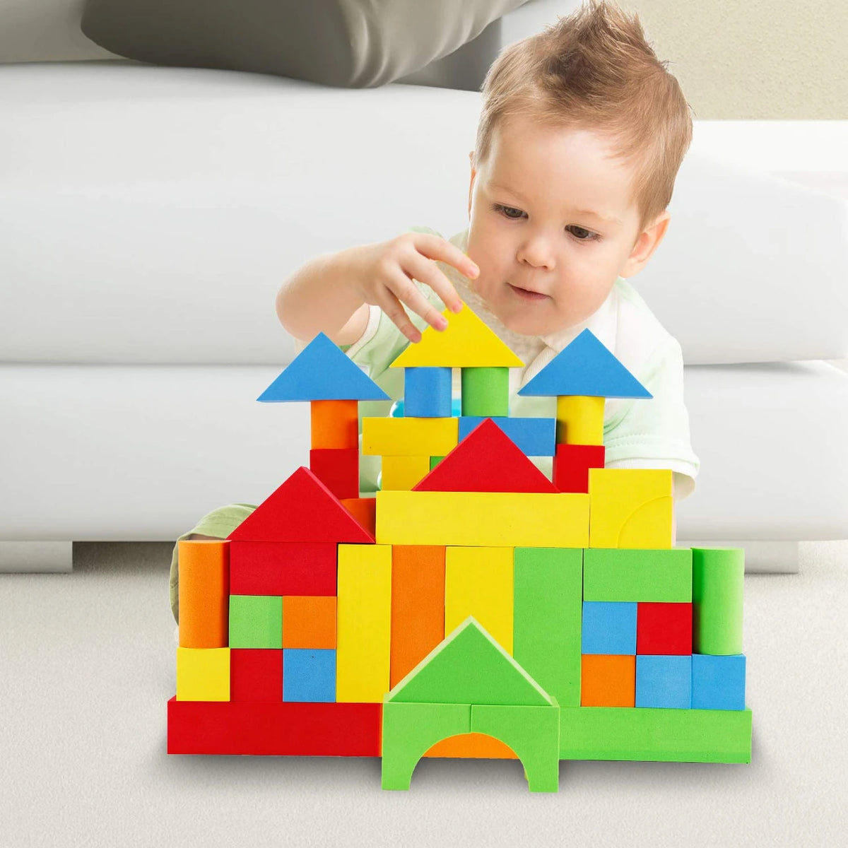 Educational EVA Foam Building Blocks | Ideal Construction Toys for for Girls, Boys, Toddlers