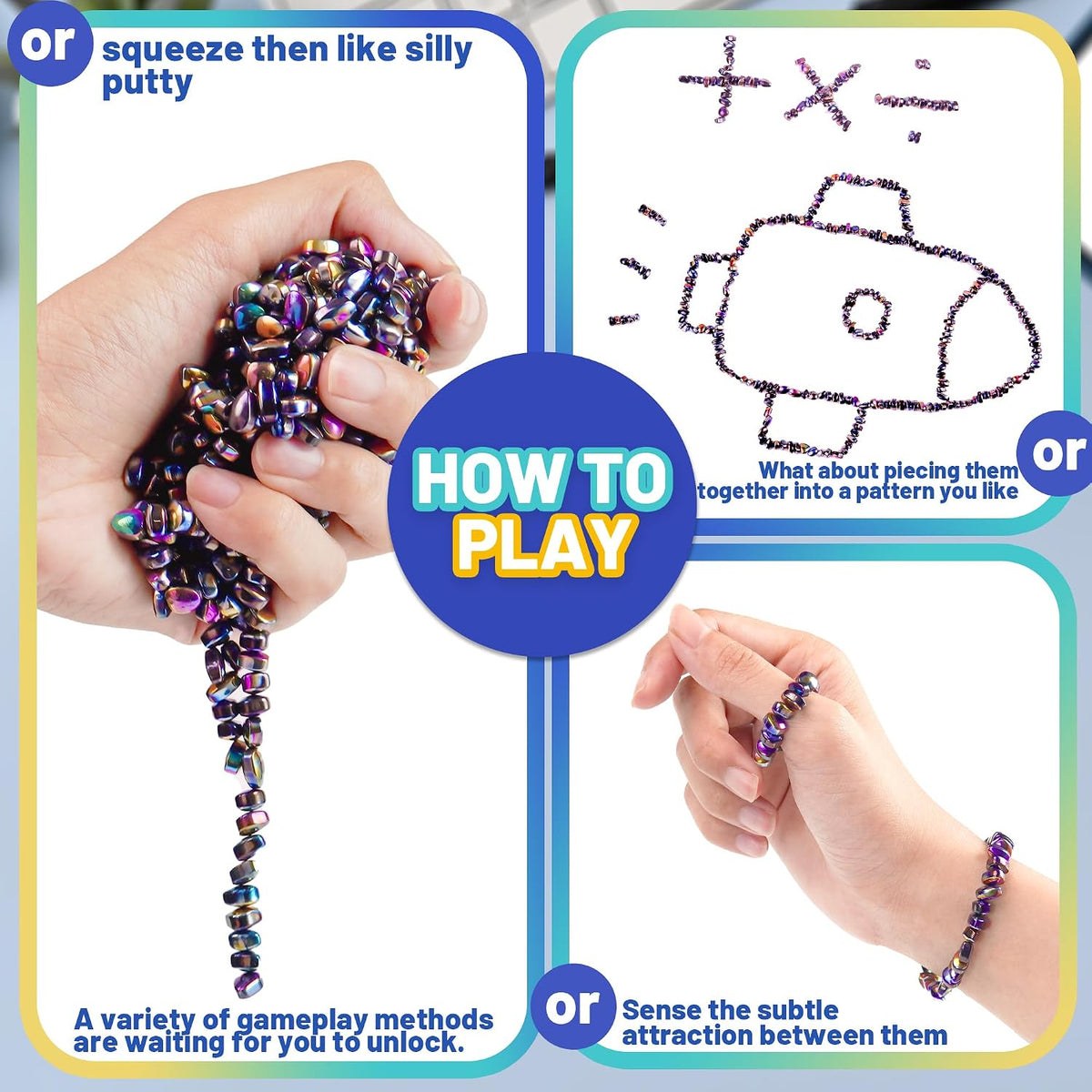 Sensory Stress Fidgets Beads Stones