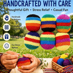 6PCS Hand-Made Knitted Footbag