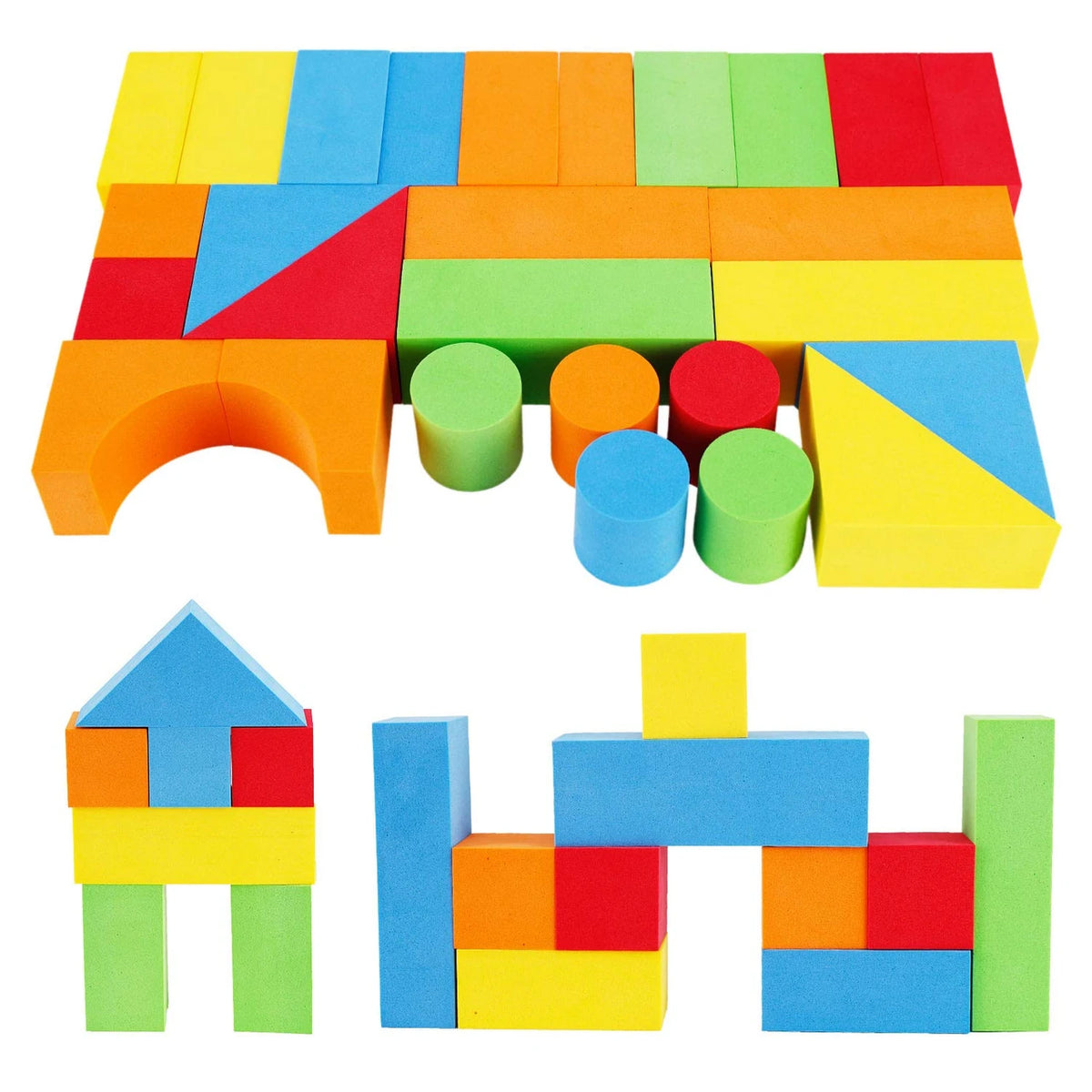 Educational EVA Foam Building Blocks | Ideal Construction Toys for for Girls, Boys, Toddlers