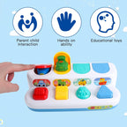 Pop Up Toy Vehicle Style Educational Toy with Push Buttons, Suitable for Children from 18 Months
